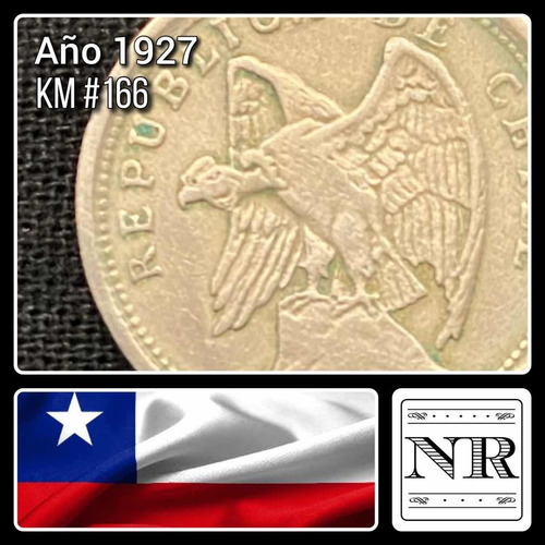 Chile - 10 Centavos - Año 1927 - Km #166 - Cóndor