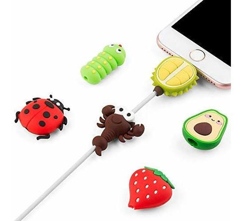 Cable Para iPhone iPad 6 Unidad Animal 3 Usb Fruta Cargador