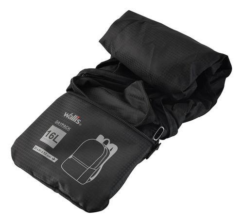 Mochila De Viaje Plegable Wallis De 16 L Con Funda B0303316 Color Negro