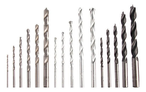 Jogo Com 16 Brocas De Madeira, Metal, Concreto, Videa, Aco