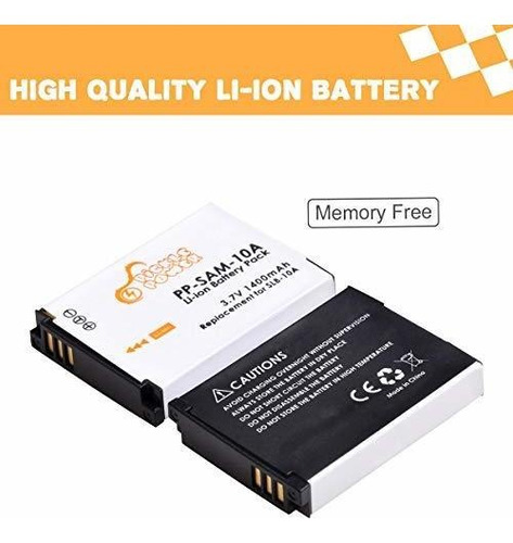Slb Pack Slba Mah Bateria Repuesto Para Samsung Exf Hzw