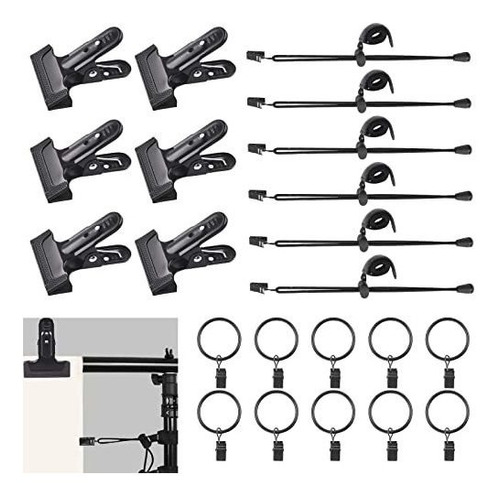 Kit Clips Y Pinzas Para Fondos Fotográficos - 22 Piezas