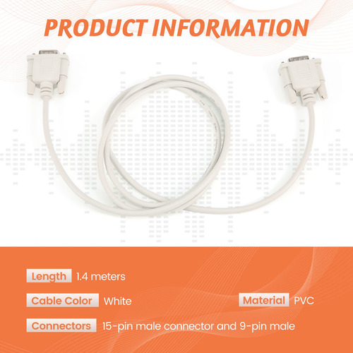 Cable Adaptador Vga Db15 Macho A Rs232 Db9 Pines Macho/video