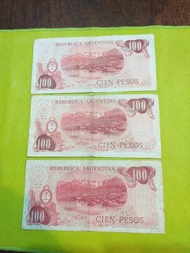 Billete 100 Pesos. Ley 18188. 1970 A 1974. Series A, C Y D (Usado)
