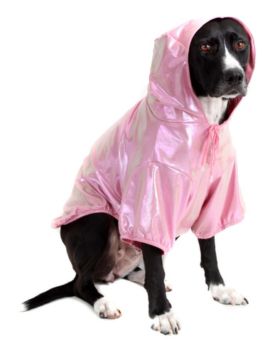 Roupa Jaqueta Metalizada Para Cachorro Gato Pet Rosa Tam 07