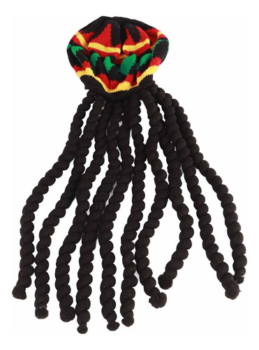 Gorro Para Rastas, Peluca, Transpirable, De Punto, Larga, Ne