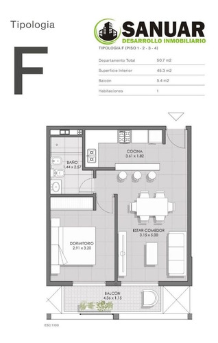 Imagen 14 de 14 de Preventa De Departamentos 1 Dormitorio B° General Paz!!