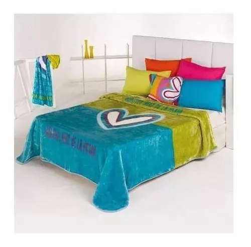 Cobertor Casablanca Agatha Ruiz de la Prada Doble piel 1 1/2 corpo com  design sketch coração de 215cm x 155cm | MercadoLivre