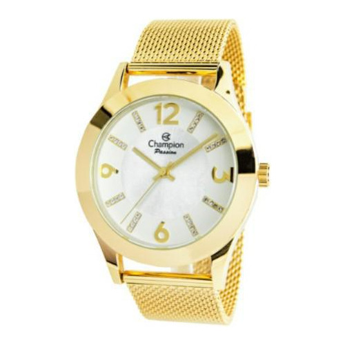 Relógio Champion Cn28713m Feminino Dourado