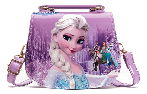 Regalo Niña, Hermosa Bolsa Elsa Frozen Color Lila.