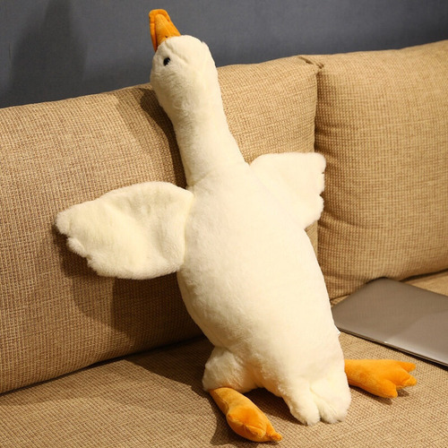 Muñeco De Peluche De Ganso Blanco Grande, Regalo Navideño
