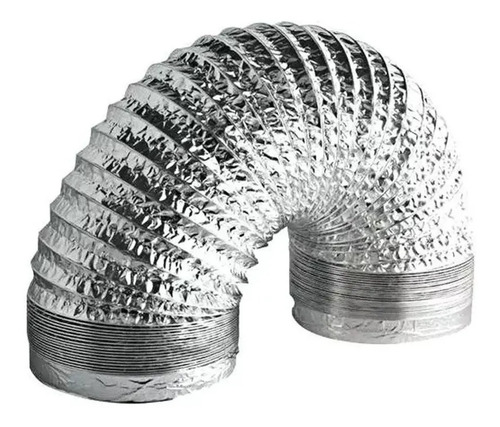 Imagem 4 de 6 de Kit Completo Exaustor Banheiro + 2m Duto + Grade - 150mm
