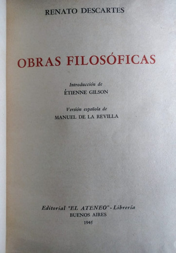Renato Descartes (02a2) Obras Filosóficas (Usado)
