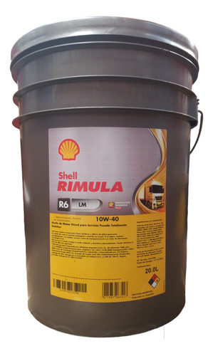 Shell Rimula R6 Lm 10w40 X 20 Litros Sintetico