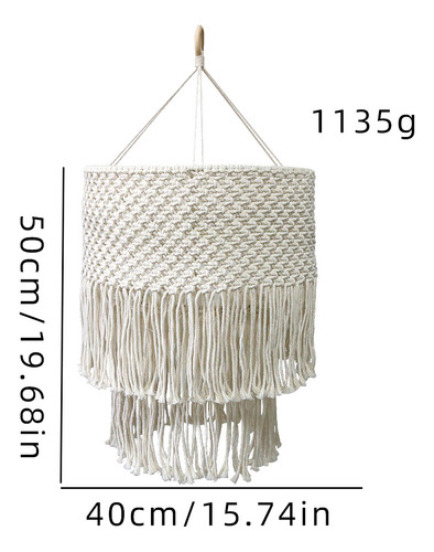 C - Cuerda De Algodón Tejida A Mano En Color Beige (new Bohe
