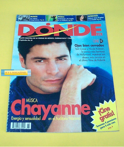 Chayanne Revista Donde Ir 1999 Rebeca Jones 