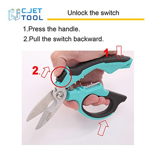 Tijeras De Electricista Tipo Ángulo Inoxidable C.jet Tool 8