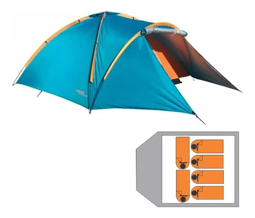 Carpa Para Camping Spinit Adventure Impermeable 6 Personas