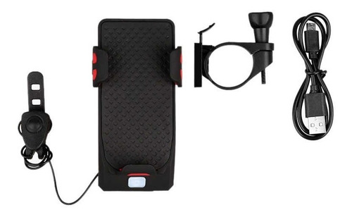 Imagen 5 de 6 de Luz De Bicicleta Mtb 400 Lumenes + Porta Celular + Bocina
