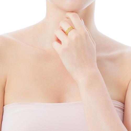 Anillo Tous Silueta De Oro