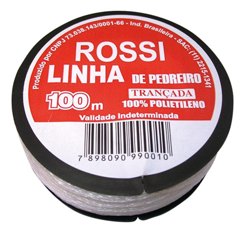 Linha Pedreiro Rossi Trancada C/100mt - Kit C/12 Peca  