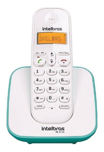 Telefone Sem Fio Intelbras  3110 - Branco Com Azul Claro