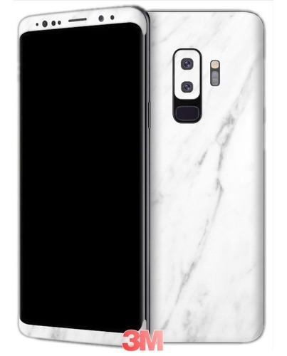 Skin Adesivo Capa Mármore Branco 3m Samsung Galaxy S9 Plus