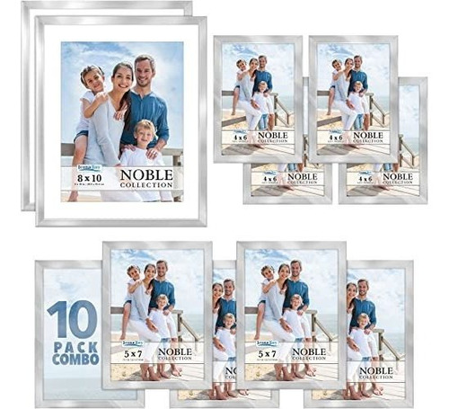 Iconoa Bay Combo-sizes Plateado Marco - 10 Pc (cuatro H7qbr