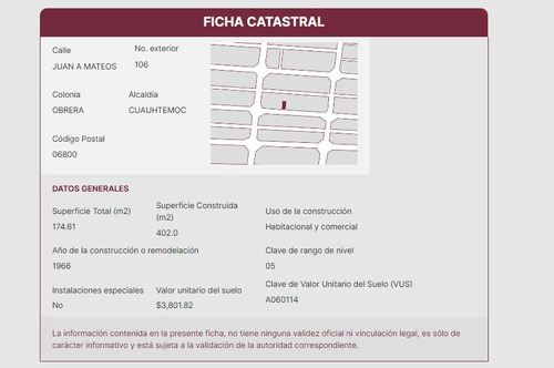 Venta De Departemaneto En Juan Mateos, Obrera