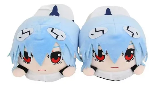 Zapatillas De Algodón Evangelion Rei, Zapatillas De Felpa De
