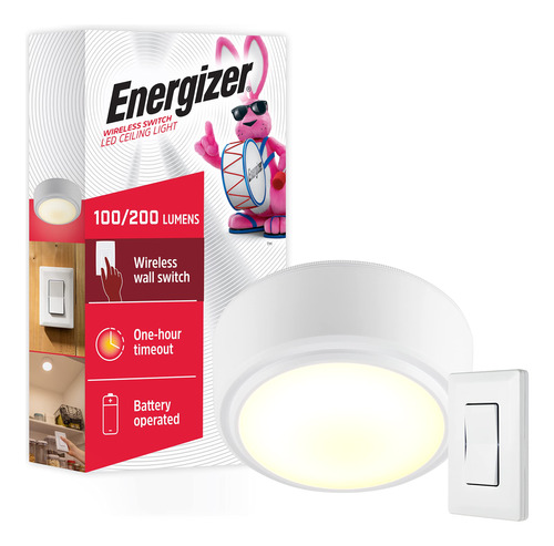 Energizer Lámpara De Techo Led, Funciona Con Pilas, Interr.