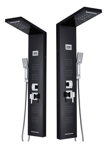 Torre Panel De Ducha NeierThodore Shower Panel de acero inoxidable color negro