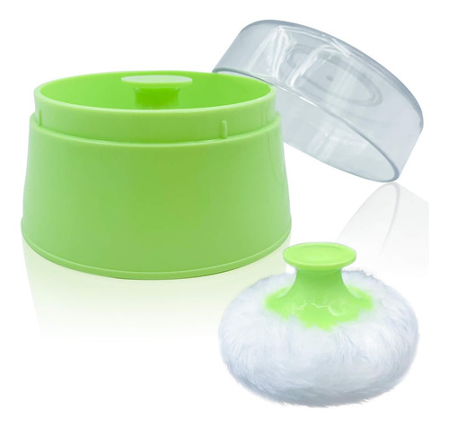 Caja De Polvo De Bebé Sin Bpa, Grande De 2.8 Pulgadas, Funda