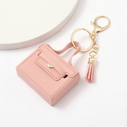 Leather Key Bag Earphone Bag Coin Purse Key Chain Pendant4
