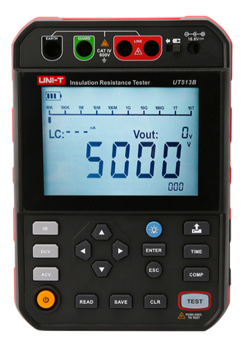 Equtester De Resistencia Megger Ut513b 5000v De Prueba