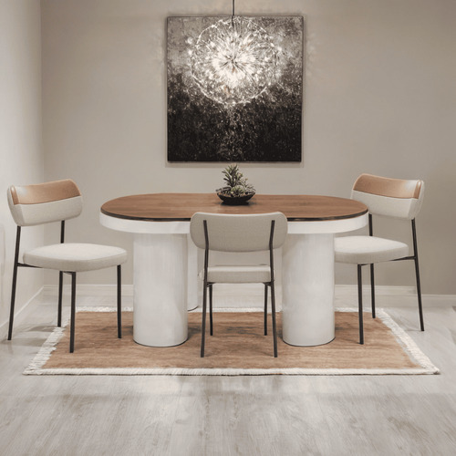 Kit 3 Cadeiras Mona Para Sala Jantar Couríssimo Linho Cinza