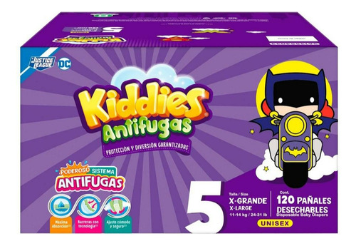 Pañales Desechables Kiddies Con 120 Piezas, Etapa 5