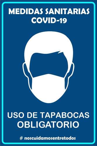 Cartel Uso Tapa Boca /alcohol / Protocolo