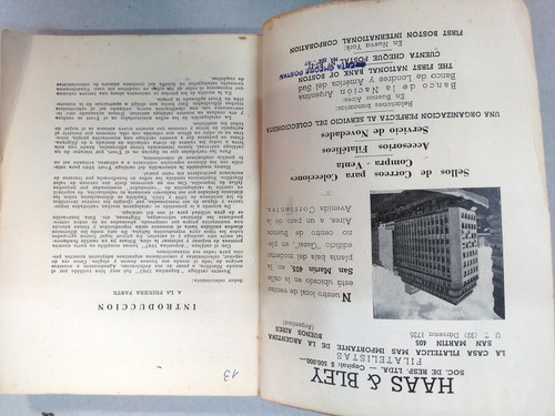Libro Catálogo Haas & Bley Argentina 1947 De Sellos Postales (Usado)
