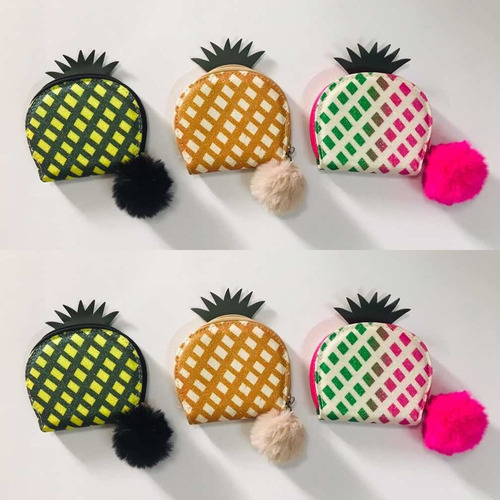 Cartera De Piña Monedero De Verano Llavero Moda Pineapple