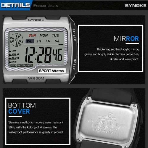 Relojes Electrónicos Digitales Simples Y Luminosos De Synoke