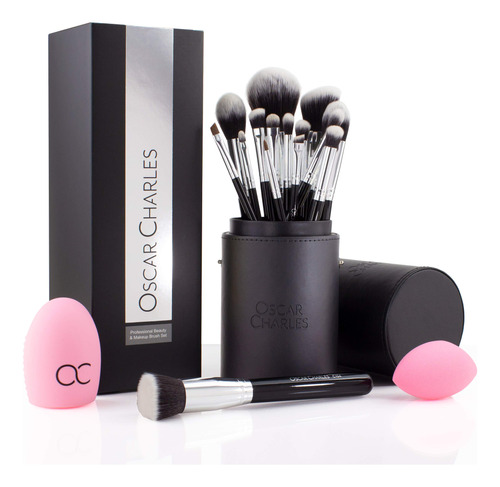 Oscar Charles 17 Piece Professional Makeup Brush Set: Make .