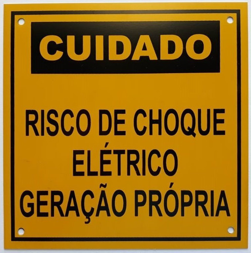 Placa Cuidado - Geração Própria  - Padrão Cpfl Tam 13x13