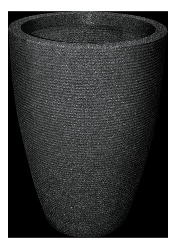 Vaso Decorativo Plastico Cone Riscato 77 Preto Marmore