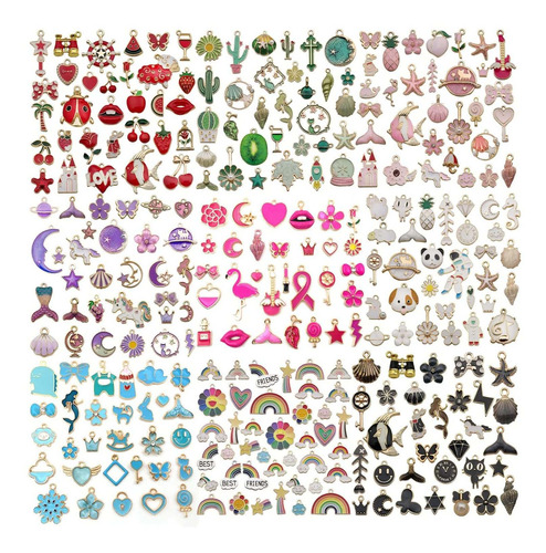 Manloufushi 200 Dije Colorido Para Hacer Joya Pulsera Metal