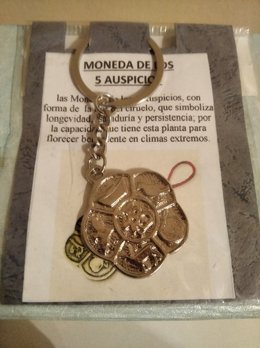 Llavero Moneda 5 Auspicios Feng Shui