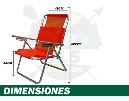 Sillon Reposera Sousa Alto Alum 1 PuLG 5 Pos Coversol Kit X2