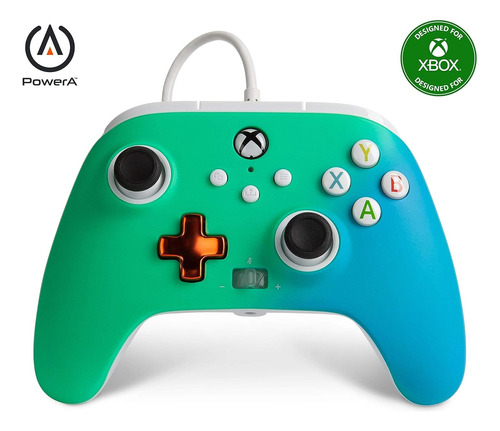 Controlador Con Cable Mejorado Powera Para Xbox - Seafoam Fa