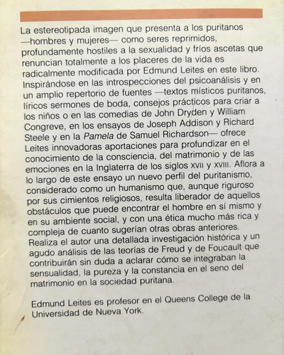 La Invención De La Mujer Casta. Edmund Leites (Usado)