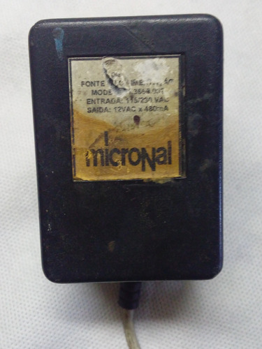 Fuente Micronal Transformador Cargador 12 V 480ma. Balanza